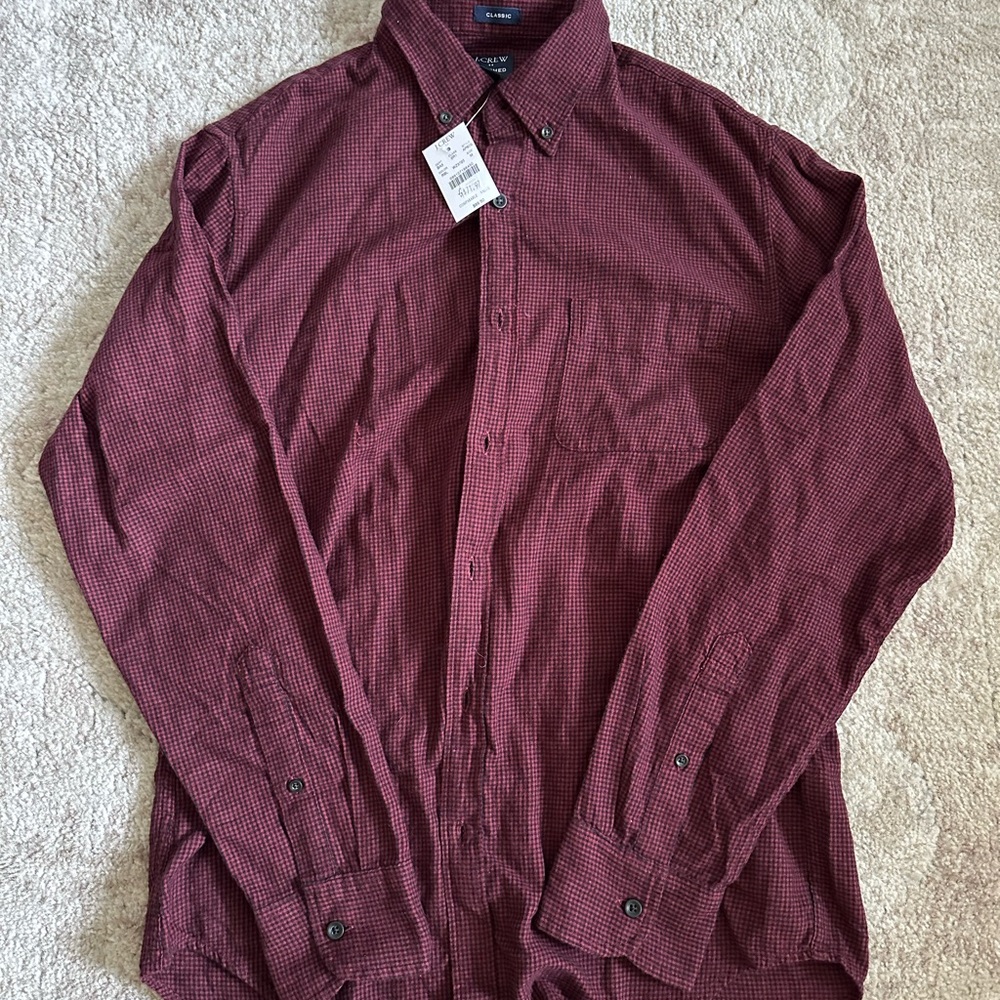 J. Crew Red Casual Button Down Shirt